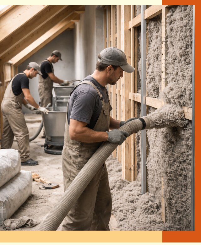 Утепление таунхауса эковатой в Кызыле от 2282 руб./м² — монтаж и задувка | ТепломастерКзл