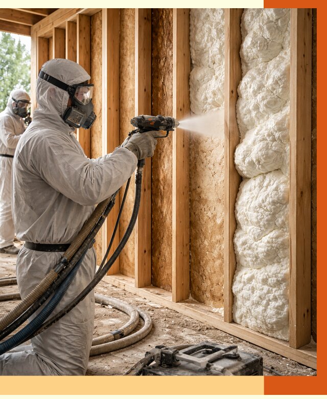 Утепление каркасного дома ППУ в Кызыле от 2904 руб./м2 — работа под ключ | ТепломастерКзл