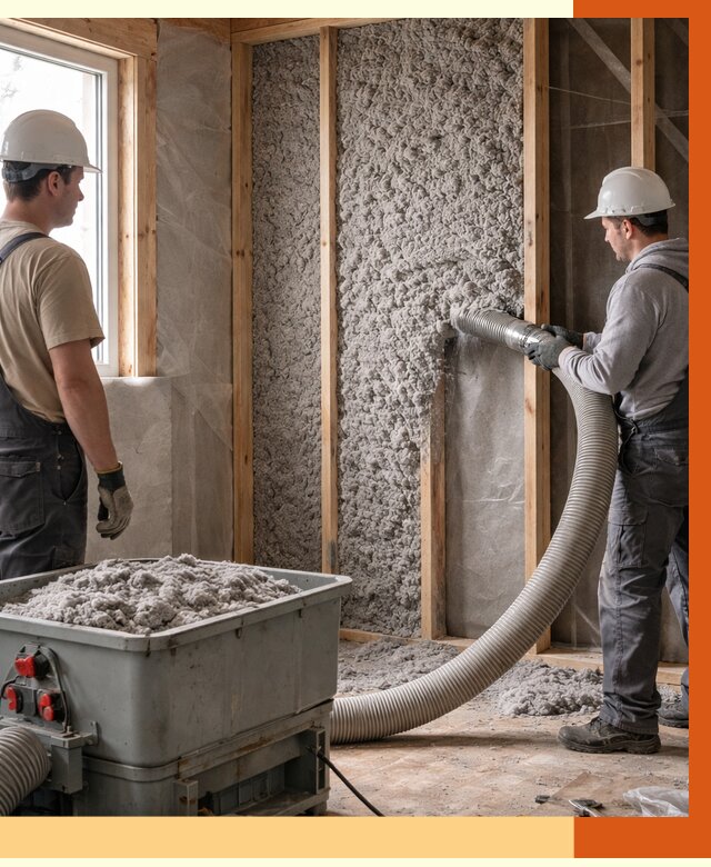 Утепление каркасного дома эковатой в Кызыле от 1867 руб. | ТепломастерКзл