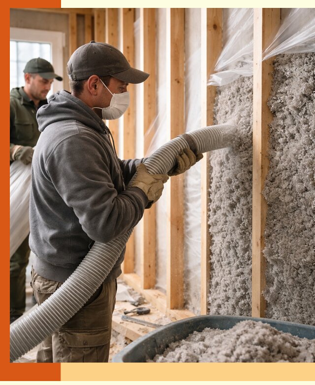 Утепление каркасного дома эковатой в Кызыле — качественно и надолго