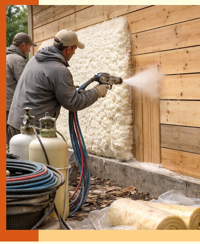 Утепление деревянного дома пенополиуретаном в Кызыле