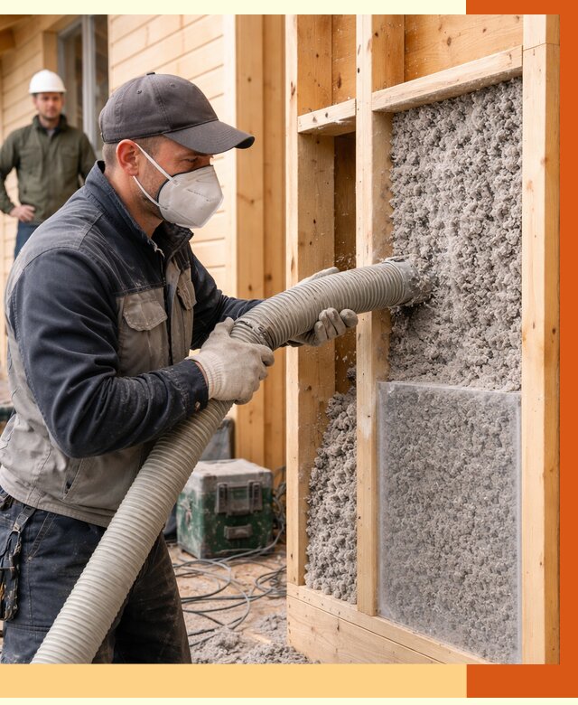 Утепление дома из бруса эковатой в Кызыле от 1919 руб/м2 | ТепломастерКзл