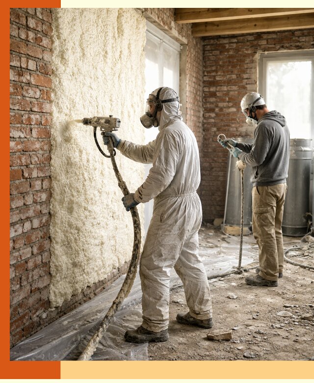 Утепление кирпичного дома пенополиуретаном в Кызыле