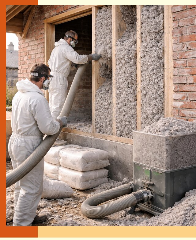 Утепление кирпичного дома эковатой в Кызыле