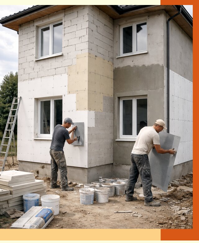 Утепление дома из газобетона в Кызыле от 4356 руб./м² — заказать у ТепломастерКзл