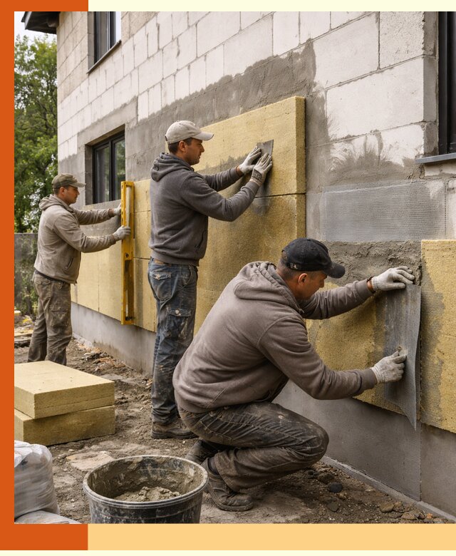 Утепление дома из газобетона в Кызыле качественно и долговечно
