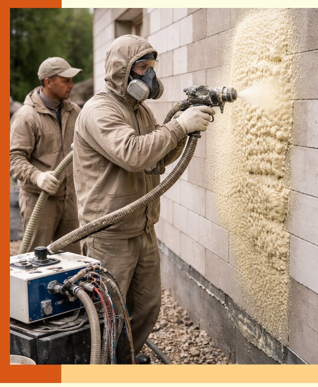 Утепление дома из газобетона ППУ в Кызыле — надежная теплоизоляция