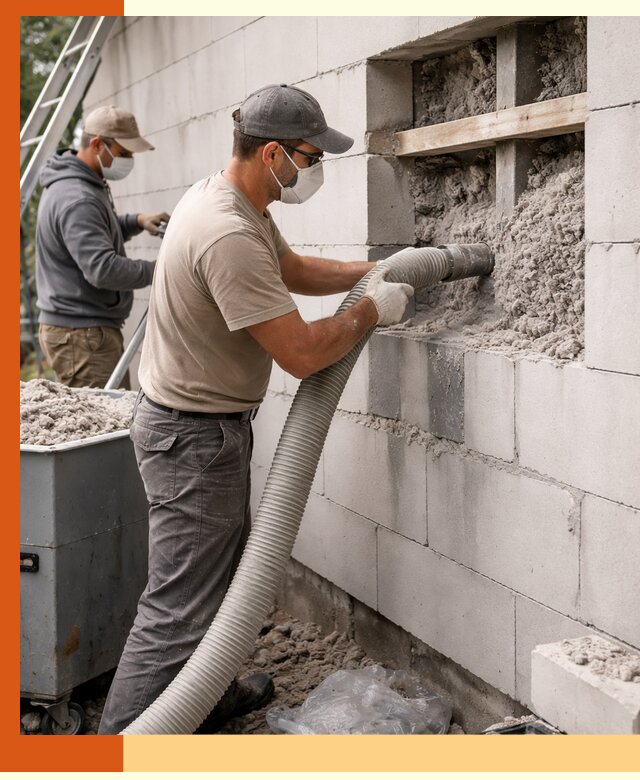 Утепление дома из газобетона эковатой в Кызыле