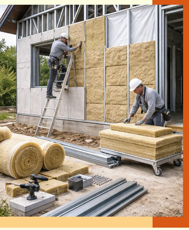 Утепление дома из ЛСТК в Кызыле от 5393 руб./м² — профессионально | ТепломастерКзл