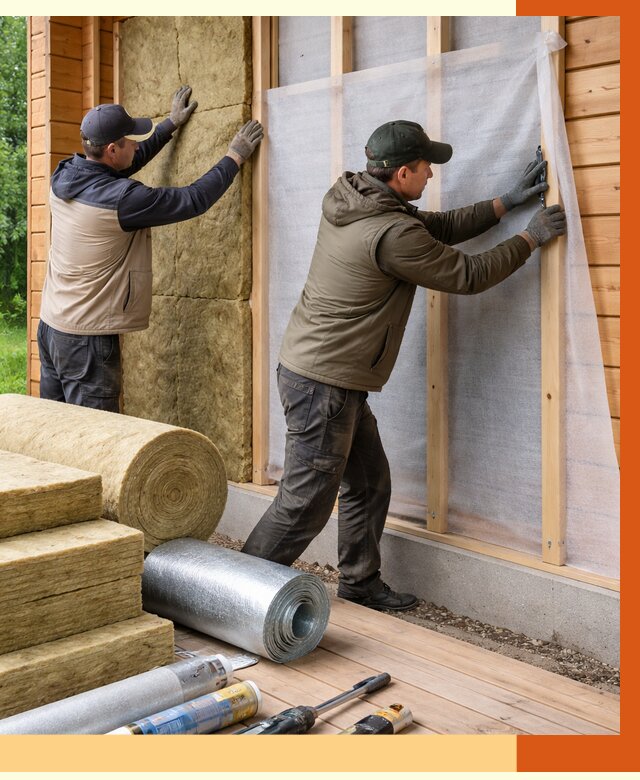 Утепление дома из двойного бруса в Кызыле от 4978 руб./м² — ТепломастерКзл под ключ