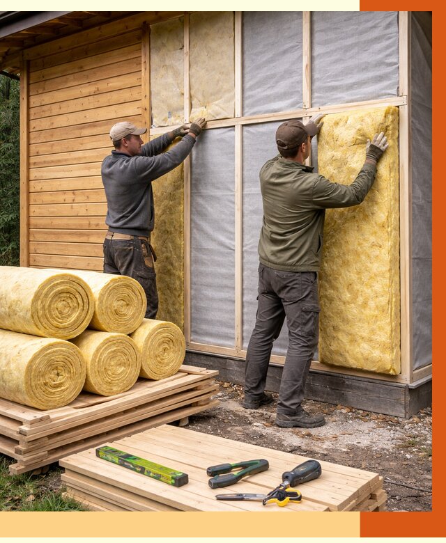 Утепление бани снаружи в Кызыле от 88154 руб. под ключ | ТепломастерКзл