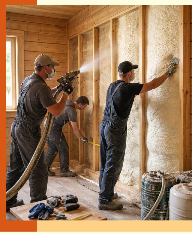 Утепление бани пенополиуретаном (ППУ) в Кызыле