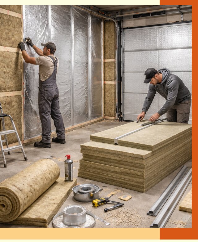 Утепление гаража в Кызыле от 4667 руб/м2 — комплексное утепление ворот и стен | ТепломастерКзл