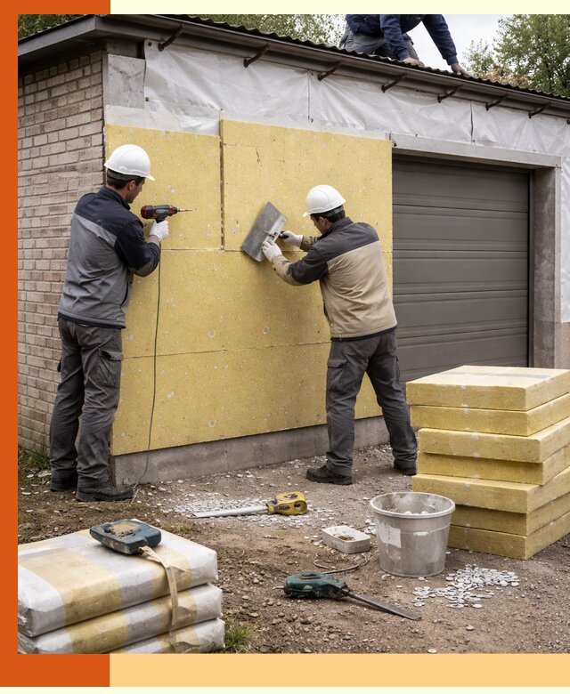 Утепление гаража снаружи в Кызыле качественно и надёжно