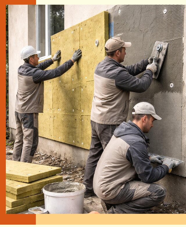 Утепление фасада под штукатурку в Кызыле — энергоэффективная технология