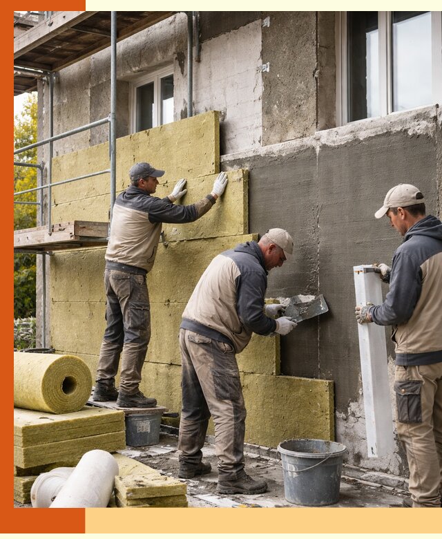 Утепление фасада зданий и домов в Кызыле