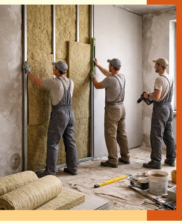 Утепление стен изнутри в Кызыле от 2333 руб/м² под ключ | ТепломастерКзл