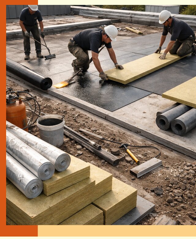 Утепление плоской крыши в Кызыле — надежная теплоизоляция и герметизация