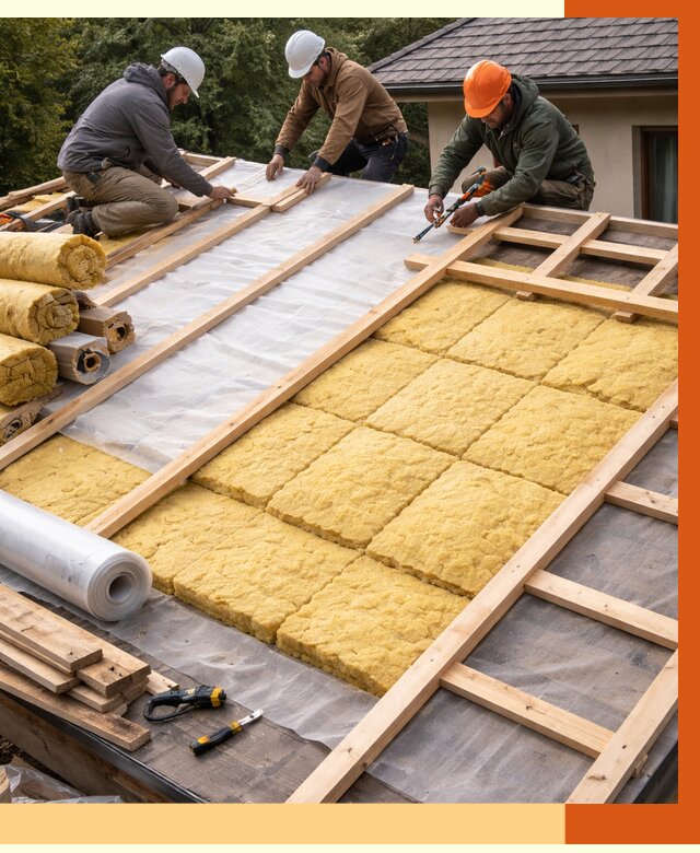 Утепление скатной крыши в Кызыле от 1296 руб./м2 под ключ | ТепломастерКзл