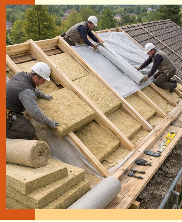 Утепление скатной крыши в Кызыле качественно и надёжно