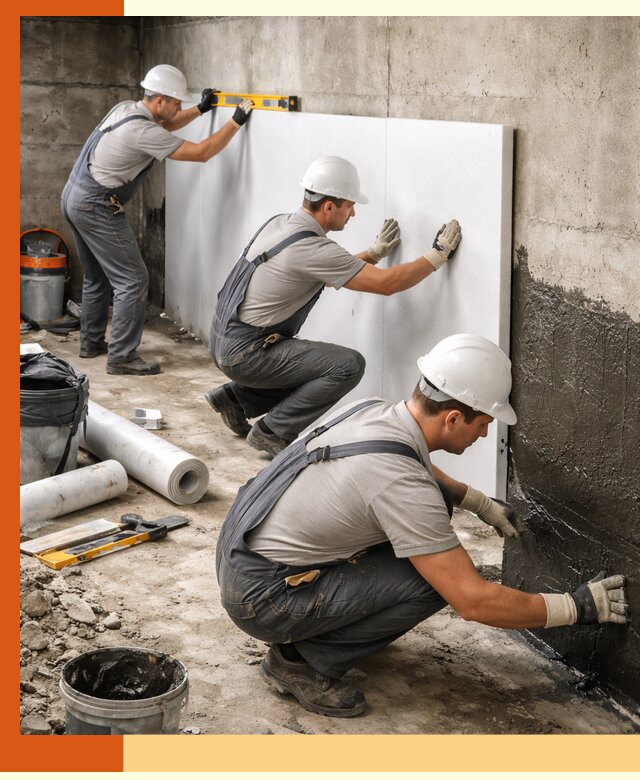 Утепление фундамента изнутри профессионально в Кызыле