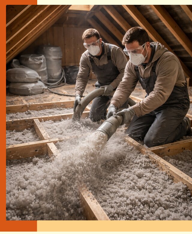 Утепление чердака эковатой в Кызыле — быстро и надёжно