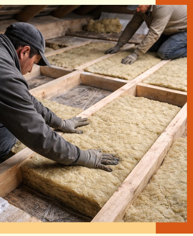 Утепление чердака минватой в Кызыле от 3630 руб/м2 под ключ | ТепломастерКзл