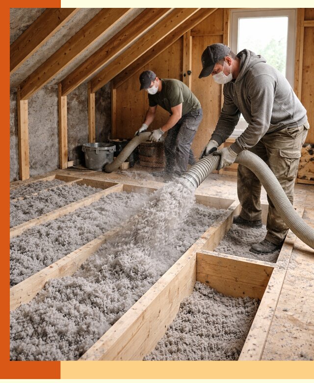 Утепление мансарды эковатой в Кызыле с гарантией качества