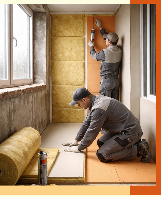 Утепление лоджии под ключ в Кызыле от 6741 руб/м2 — комплексное решение | ТепломастерКзл