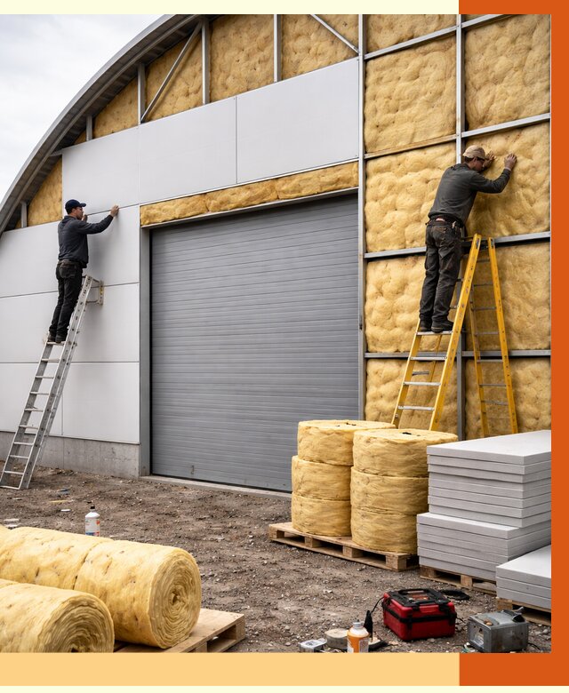 Утепление ангара пенополиуретаном в Кызыле от 7467 руб./м² — комплекс от ТепломастерКзл