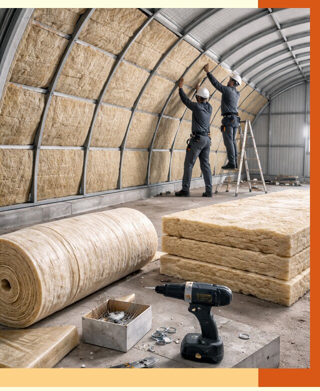 Утепление арочного ангара в Кызыле от 3319 руб./м2 под ключ | ТепломастерКзл