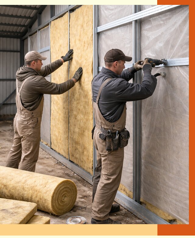 Утепление металлического ангара в Кызыле от 4926 руб/м2 — услуги под ключ | ТепломастерКзл