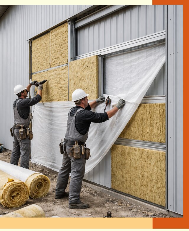 Утепление металлического склада в Кызыле от 4667 руб/м2 — комплексное утепление под ключ | ТепломастерКзл