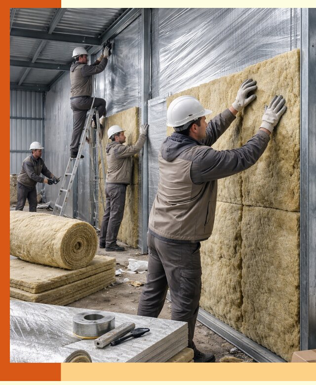 Утепление металлического склада в Кызыле: теплоизоляция и герметизация