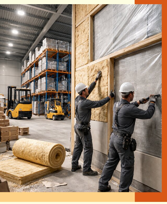 Утепление склада с техникой в Кызыле от 4356 руб./м2 — комплексно под ключ | ТепломастерКзл