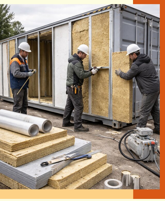 Утепление морского контейнера в Кызыле от 3889 руб. под ключ | ТепломастерКзл