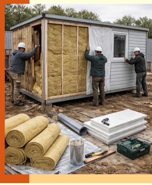 Утепление строительной бытовки под ключ в Кызыле для любых условий