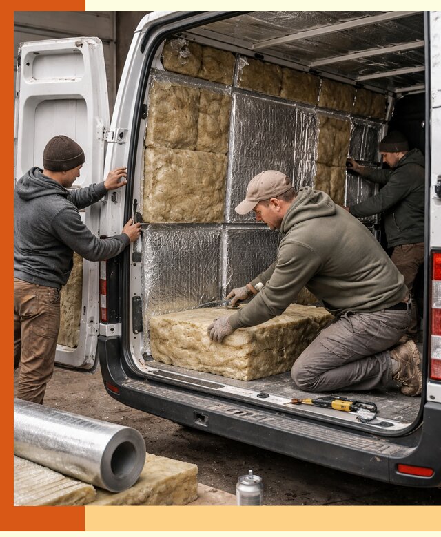 Утепление фургона в Кызыле: профессиональная теплоизоляция и шумоизоляция