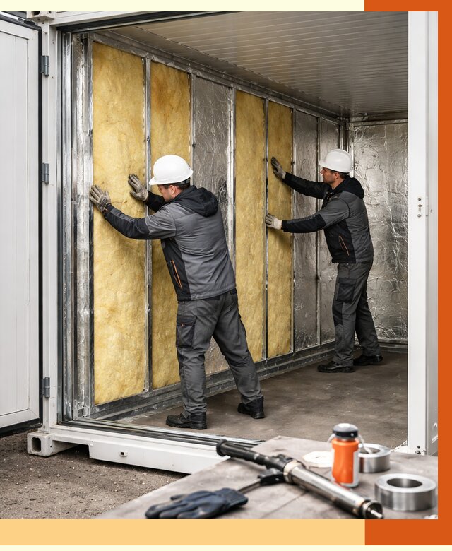 Утепление рефрижераторного контейнера в Кызыле от 46670 руб./м² | ТепломастерКзл