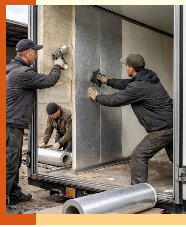 Утепление холодильного кузова в Кызыле — монтаж и теплоизоляция