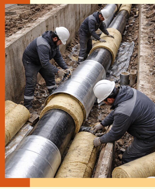 Утепление теплотрассы в Кызыле: утеплительные работы и материалы