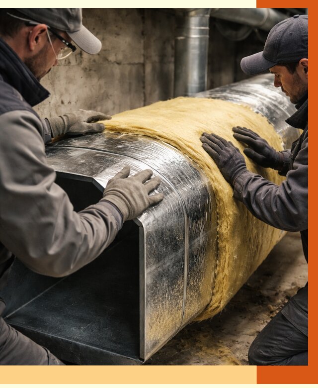 Утепление воздуховодов в Кызыле от 4356 руб. — теплоизоляция вентиляции | ТепломастерКзл