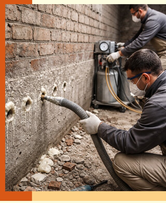 Заполнение колодцевой кладки ППУ в Кызыле быстро и герметично