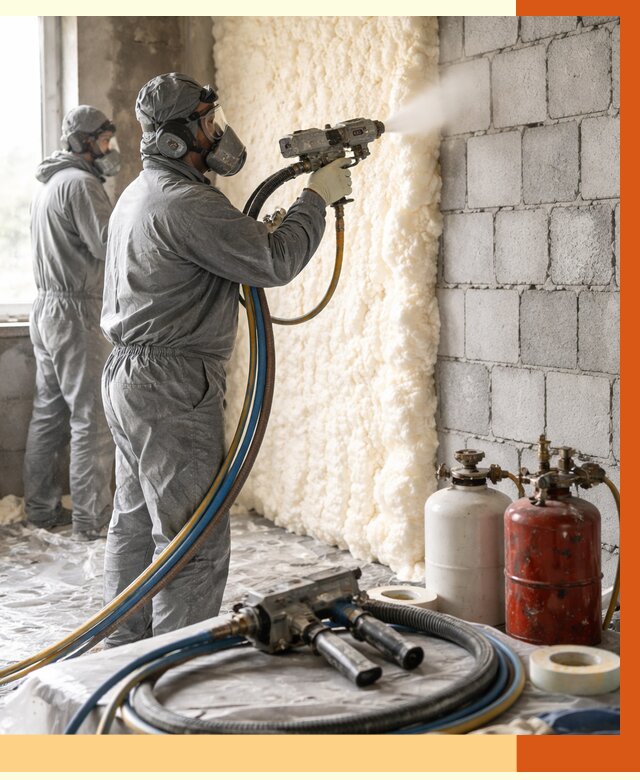 Утепление блочной стены ППУ в Кызыле от 4408 руб./м² — ТепломастерКзл