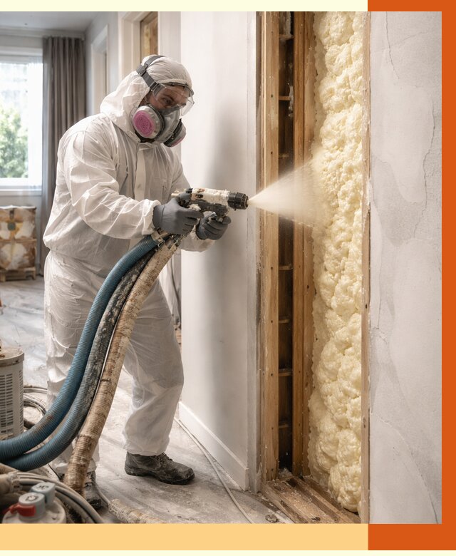 Межстеновое утепление ППУ в Кызыле от 2852 руб/м2 — межстенное утепление под ключ | ТепломастерКзл