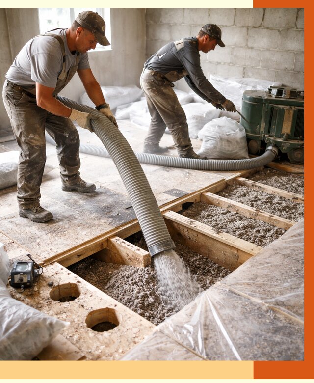 Заполнение пустот перекрытий в Кызыле от 4667 руб. под ключ | ТепломастерКзл