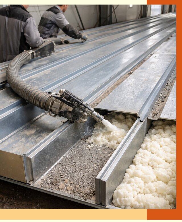 Заполнение пустот кровельных панелей в Кызыле от 7467 руб. под ключ | ТепломастерКзл