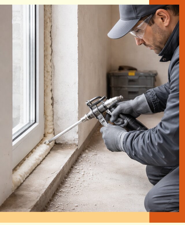 Герметизация стыков ППУ в Кызыле от 1711 руб. за м2 — утепление примыканий под ключ | ТепломастерКзл