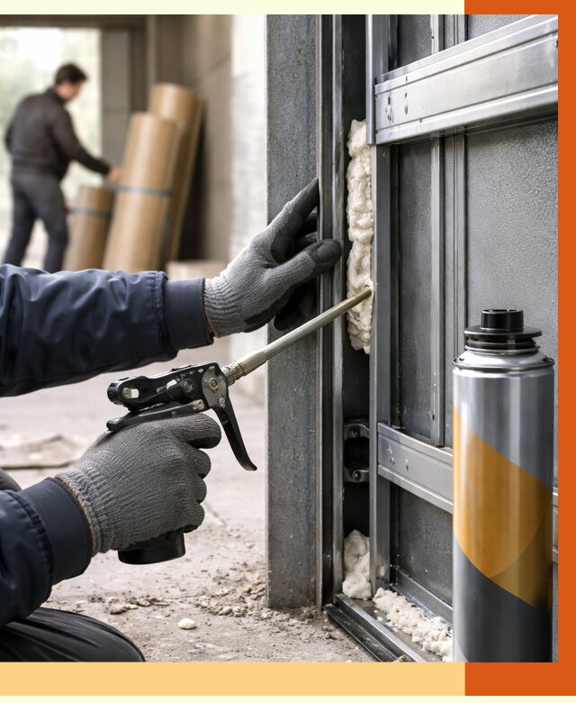 Заполнение пустот ворот в Кызыле от 4667 руб. — заливка ППУ, утепление под ключ | ТепломастерКзл