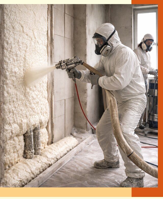 Напыление пенополиуретана в Кызыле от 7778 руб./м2 — услуги и монтаж ППУ | ТепломастерКзл